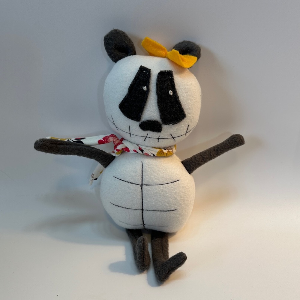 Milas Zoo Handmade Halloween Panda Skeleton Plush stuffed animal collectible